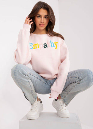 Women's Cotton Pullover Sweatshirt with Bold Pattern - MimiStylez