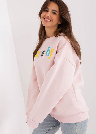 Women's Cotton Pullover Sweatshirt with Bold Pattern - MimiStylez