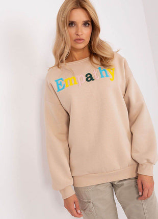 Women's Cotton Pullover Sweatshirt with Bold Pattern - MimiStylez