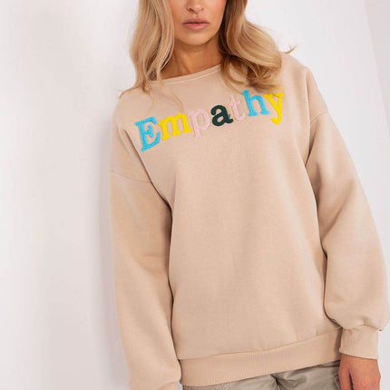 Women's Cotton Pullover Sweatshirt with Bold Pattern - MimiStylez