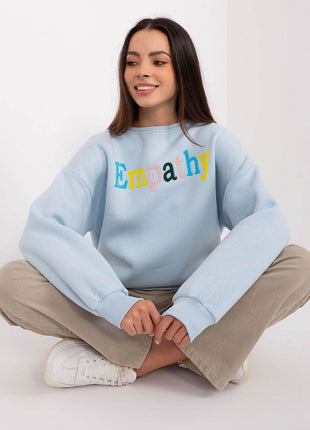 Women's Cotton Pullover Sweatshirt with Bold Pattern - MimiStylez