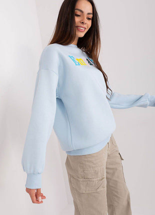 Women's Cotton Pullover Sweatshirt with Bold Pattern - MimiStylez