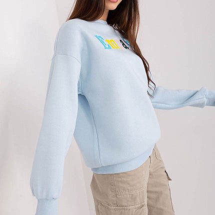Women's Cotton Pullover Sweatshirt with Bold Pattern - MimiStylez