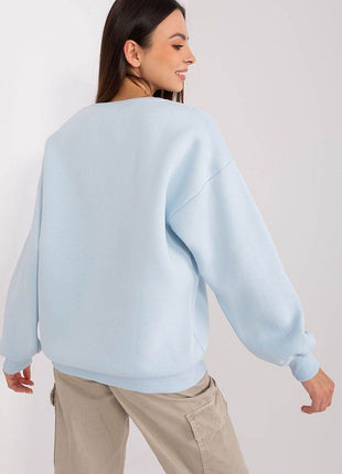 Women's Cotton Pullover Sweatshirt with Bold Pattern - MimiStylez