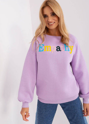 Women's Cotton Pullover Sweatshirt with Bold Pattern - MimiStylez