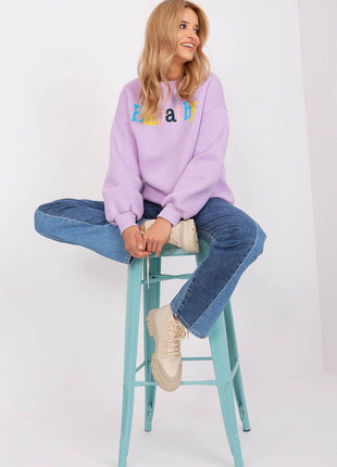 Women's Cotton Pullover Sweatshirt with Bold Pattern - MimiStylez