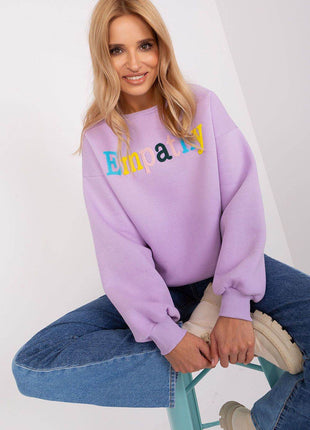 Women's Cotton Pullover Sweatshirt with Bold Pattern - MimiStylez