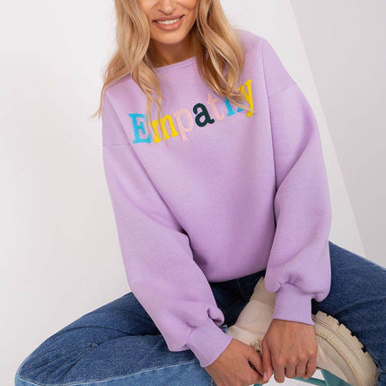 Women's Cotton Pullover Sweatshirt with Bold Pattern - MimiStylez
