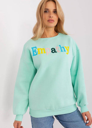 Women's Cotton Pullover Sweatshirt with Bold Pattern - MimiStylez