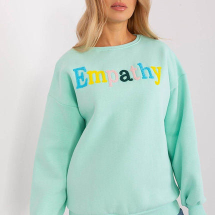 Women's Cotton Pullover Sweatshirt with Bold Pattern - MimiStylez