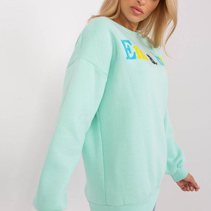 Women's Cotton Pullover Sweatshirt with Bold Pattern - MimiStylez