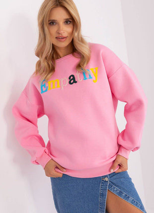 Women's Cotton Pullover Sweatshirt with Bold Pattern - MimiStylez