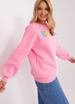 Women's Cotton Pullover Sweatshirt with Bold Pattern - MimiStylez