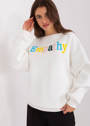 Women's Cotton Pullover Sweatshirt with Bold Pattern - MimiStylez
