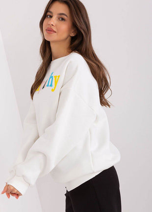 Women's Cotton Pullover Sweatshirt with Bold Pattern - MimiStylez