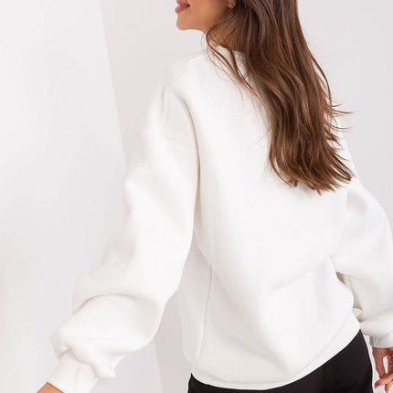 Women's Cotton Pullover Sweatshirt with Bold Pattern - MimiStylez