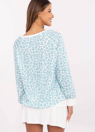 Casual Animal Print Long Sleeve Blouse — Lightweight, Comfortable Everyday Wear - MimiStylez