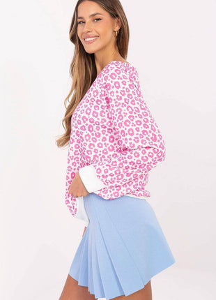 Casual Animal Print Long Sleeve Blouse — Lightweight, Comfortable Everyday Wear - MimiStylez