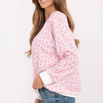 Casual Animal Print Long Sleeve Blouse — Lightweight, Comfortable Everyday Wear - MimiStylez