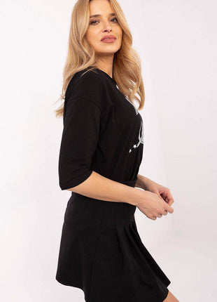 Stylish 3/4 Sleeve Cotton Blouse with Modern Print - MimiStylez