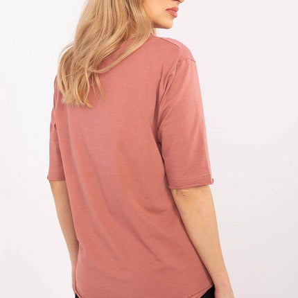 Cotton-Blend Everyday Blouse with Animal Print & 3/4 Sleeves - MimiStylez