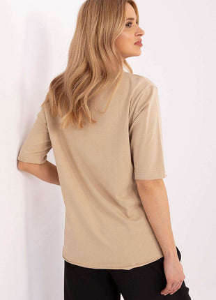 Cotton-Blend Everyday Blouse with Animal Print & 3/4 Sleeves - MimiStylez