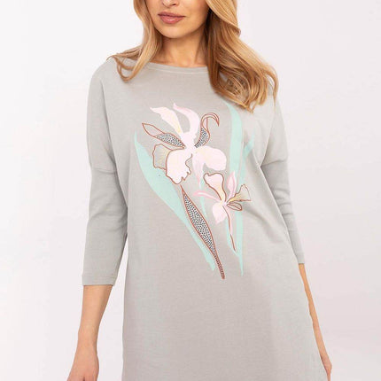 Cotton Blend Blouse – Classic Neckline & Feminine Floral Detail - MimiStylez