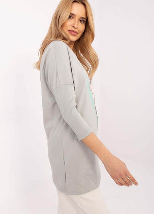 Cotton Blend Blouse – Classic Neckline & Feminine Floral Detail - MimiStylez