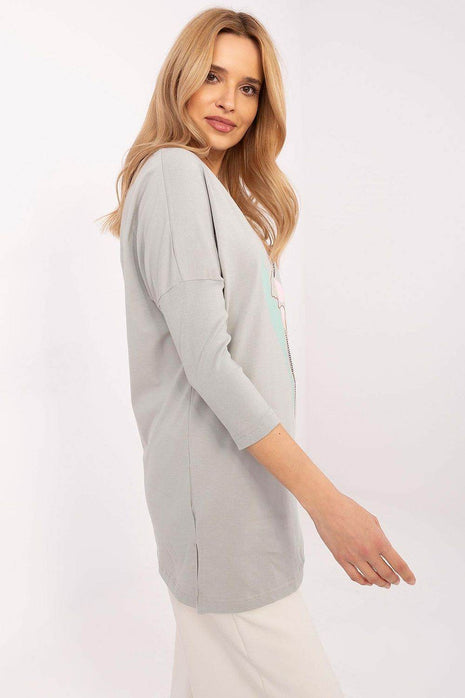 Cotton Blend Blouse – Classic Neckline & Feminine Floral Detail - MimiStylez