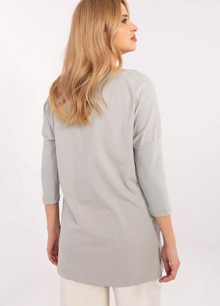 Cotton Blend Blouse – Classic Neckline & Feminine Floral Detail - MimiStylez