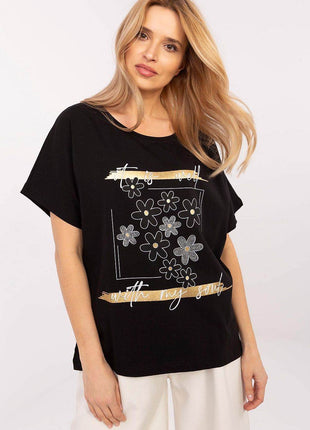 Oversized Cotton-Blend Blouse with Floral Print - MimiStylez