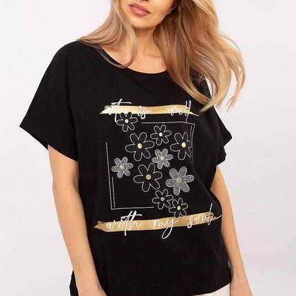 Oversized Cotton-Blend Blouse with Floral Print - MimiStylez
