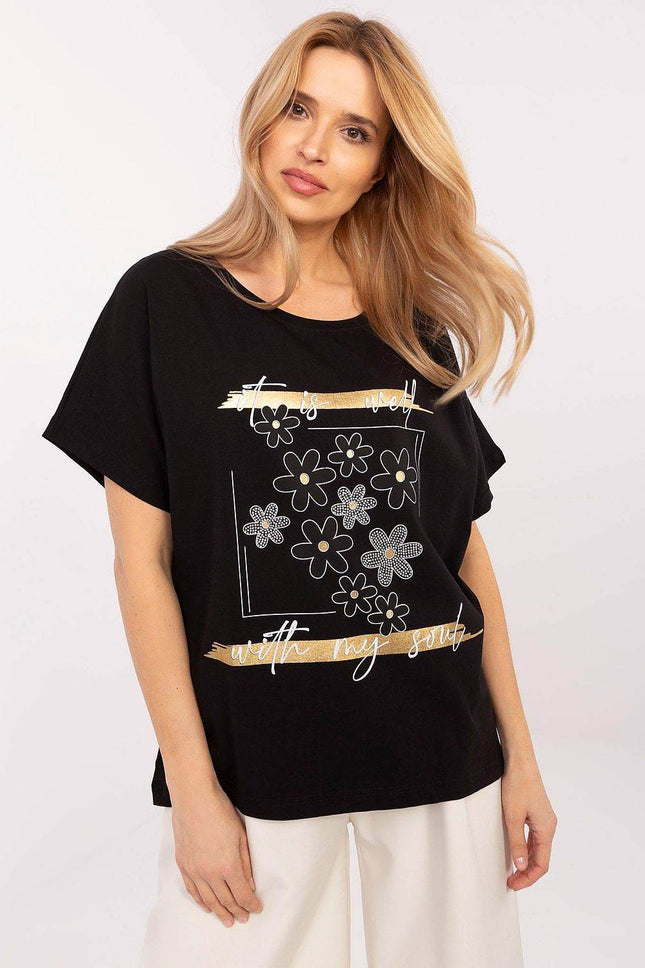 Oversized Cotton-Blend Blouse with Floral Print - MimiStylez