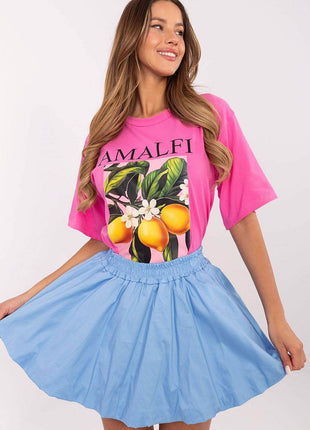 Casual Mini Skirt with Built-In Shorts and Elastic Waist - MimiStylez