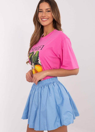 Casual Mini Skirt with Built-In Shorts and Elastic Waist - MimiStylez