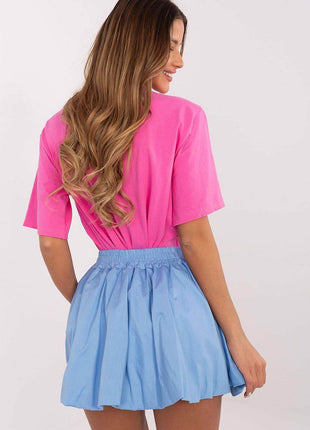 Casual Mini Skirt with Built-In Shorts and Elastic Waist - MimiStylez