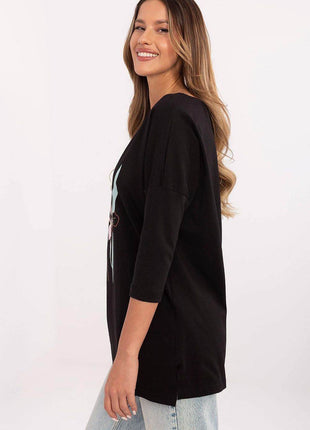 Cotton Blend Blouse – Classic Neckline & Feminine Floral Detail - MimiStylez