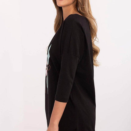 Cotton Blend Blouse – Classic Neckline & Feminine Floral Detail - MimiStylez