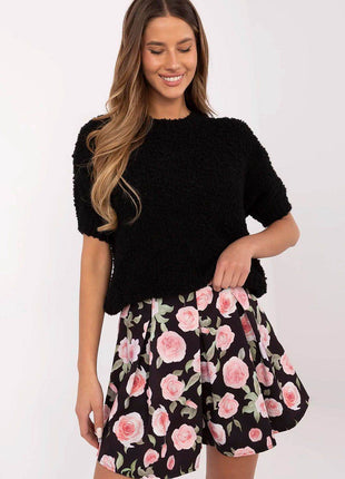 Women's Wide-Leg Dress Shorts – Floral Print & High Waist - MimiStylez