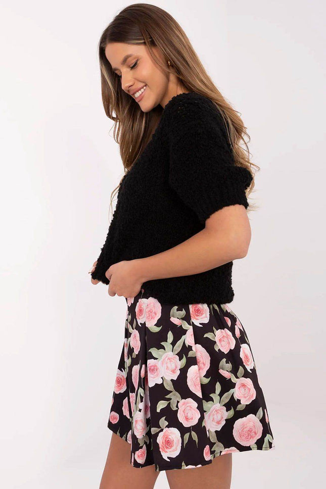 Women's Wide-Leg Dress Shorts – Floral Print & High Waist - MimiStylez