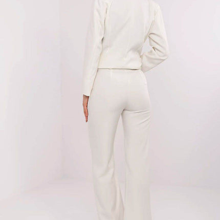 Women's Elegant Flared Pants – High Waist, Belted, with Slip Pockets - MimiStylez