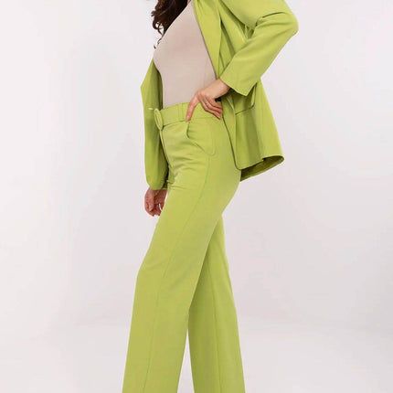 Women's Elegant Flared Pants – High Waist, Belted, with Slip Pockets - MimiStylez