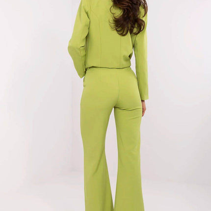 Women's Elegant Flared Pants – High Waist, Belted, with Slip Pockets - MimiStylez