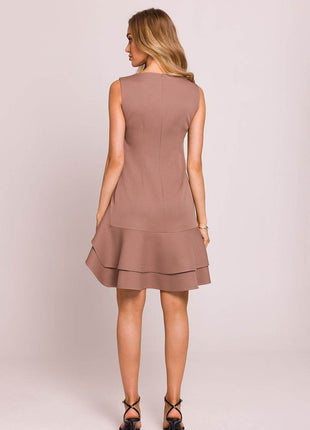 Sleeveless Flounce Midi Dress - MimiStylez