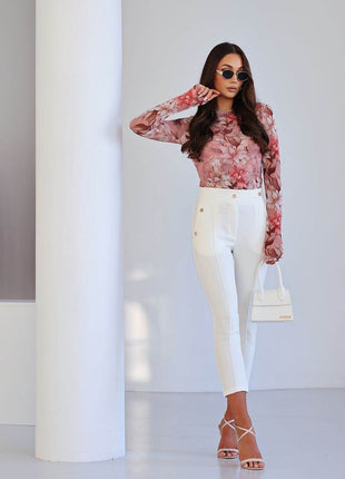 Ecru Elegance Pants - MimiStylez
