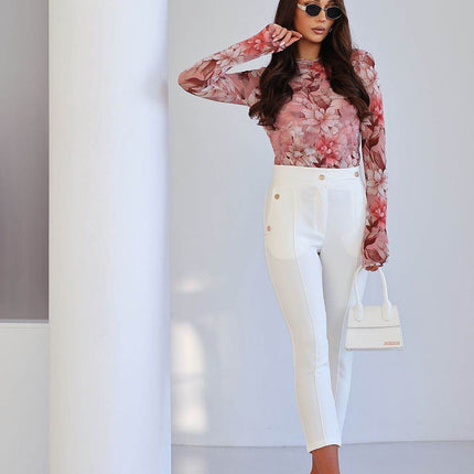 Ecru Elegance Pants - MimiStylez