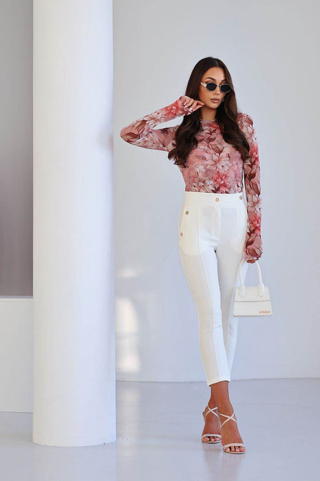 Ecru Elegance Pants - MimiStylez