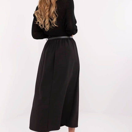 Elegant Maxi Skirt with Front Pleats and Waist Belts - MimiStylez