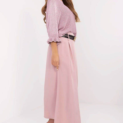 Elegant Maxi Skirt with Front Pleats and Waist Belts - MimiStylez