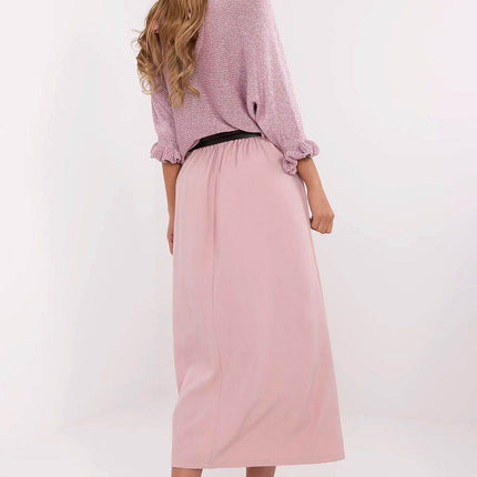 Elegant Maxi Skirt with Front Pleats and Waist Belts - MimiStylez